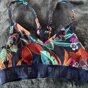 PINK Victoria's Secret Tropical Print Sports Bra